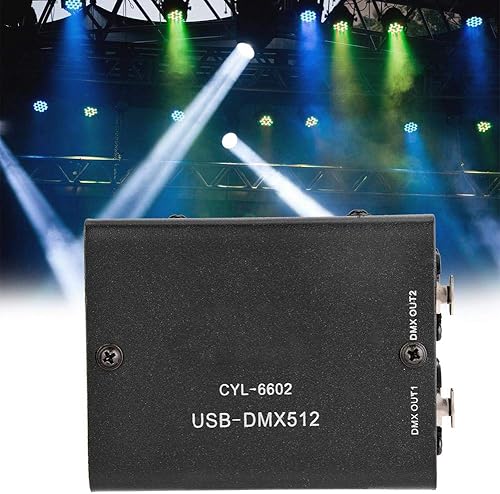 Miniatura 4 de Controlador de luz de escenario 512 canales USB a DMX DMX512 Luz LED DMX Etapa Controlador de iluminación Canales Decodificador Módulo
