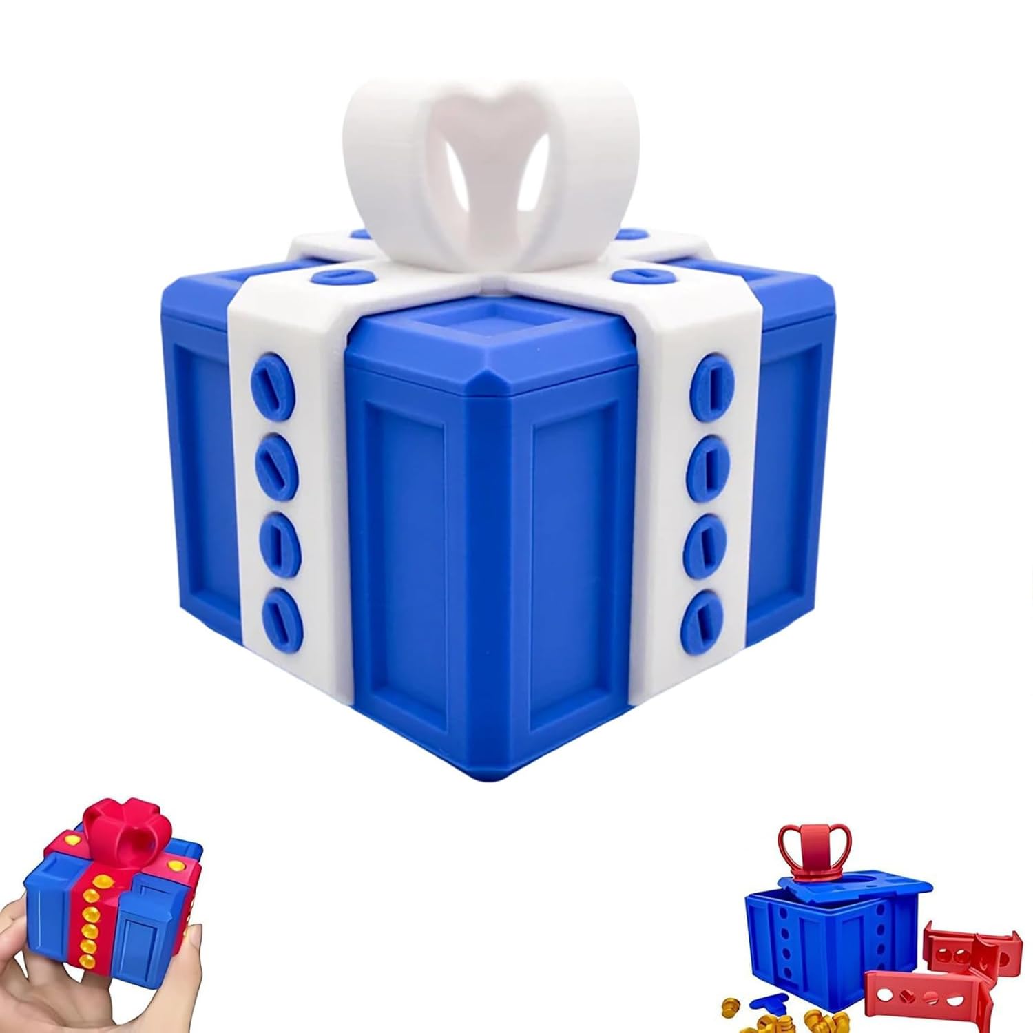 Middle Finger Surprise Gift Box,The Prank Box, Annoying Gift Box Tabletop Ornament, Colorful Interactive Prank Decor for Desk,Perfect Gag Gift for All Occasions,Gag Gifts for Birthdays,Christmas (C)
