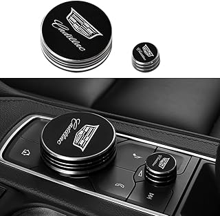 Vonluxsue Metal Center Control Multimedia Button Emblem Accessories Fit for Cadillac 2019-2020 CT6/ XT4 /XT5 /XT6（2pcs） CARACC01 0
