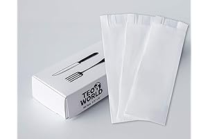 100 Pack White Kraft Paper Bag Utensil Holder (2.75 x 10 inches)