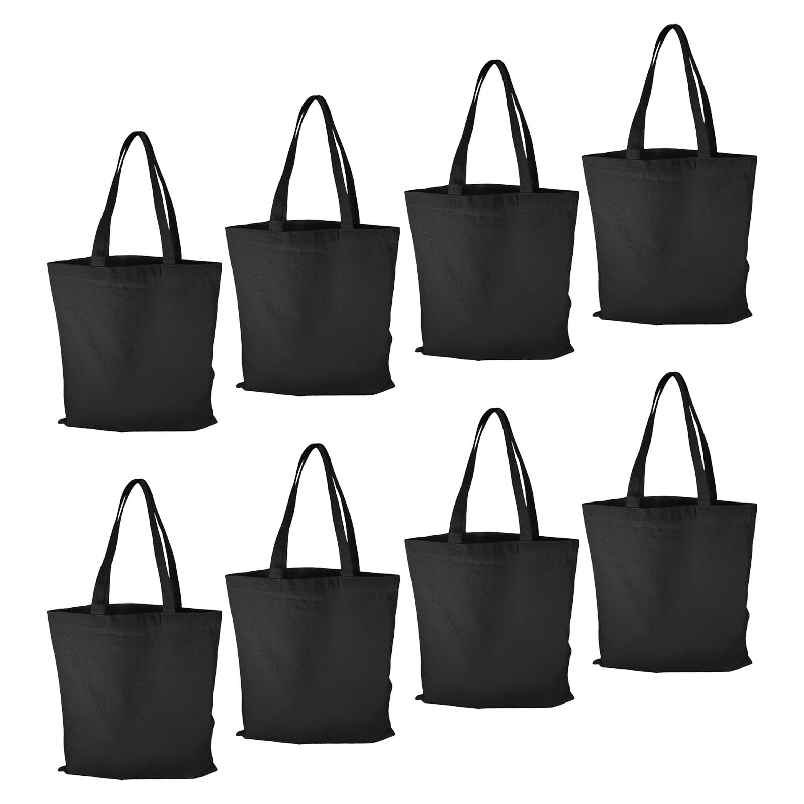 SOIMISS Bolsas y Diseño Espacioso con Gran Capacidad 8 de Lona Negras para Transferencia de Calor Ideales para Compras y Manualidades