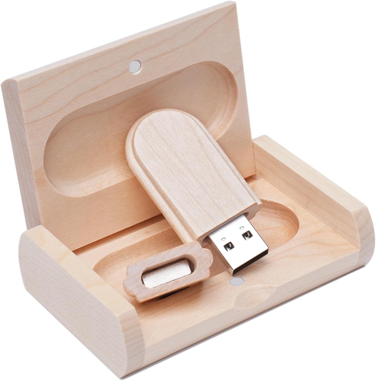 USB Stick Wooden Memory Stick 2GB USB 2.0 Flash Drive Memory Stick Data Storage Pendrive Gift with Wooden Box