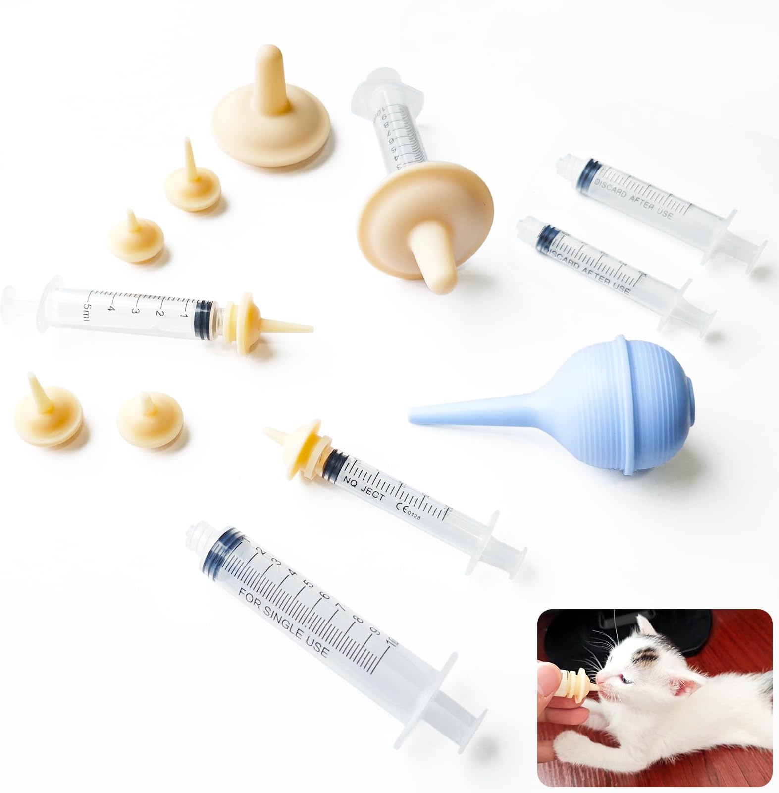 CYG&CL 15 Pack Pet Nursing Feeding Kit Pet Feeding Syringe