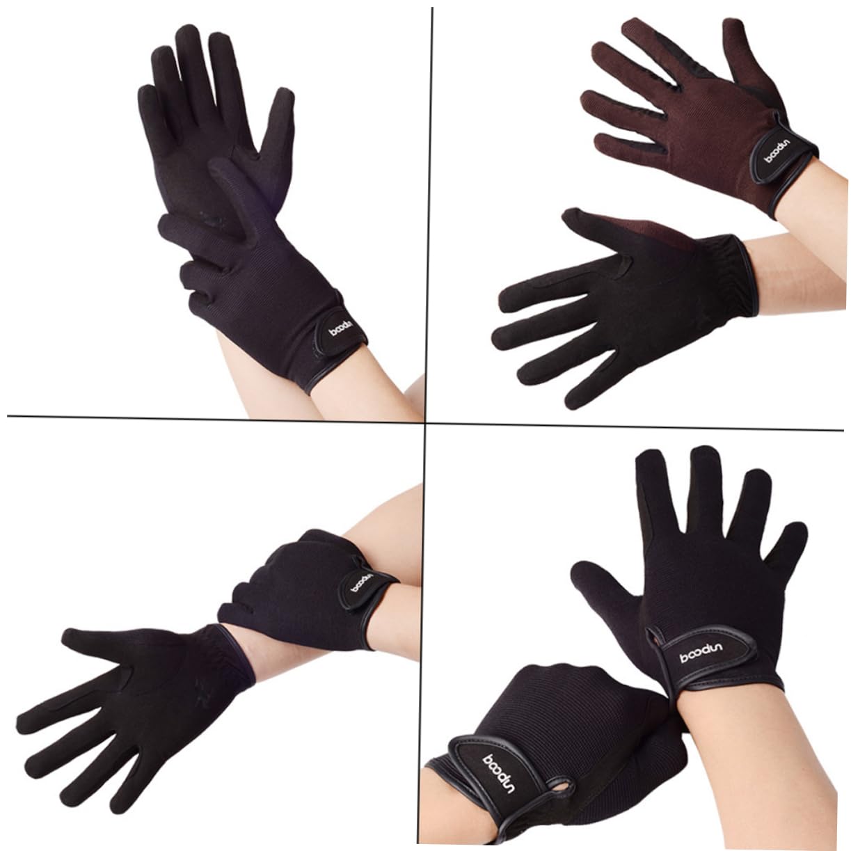Hemobllo Guanti Da Equitazione Guanti Invernali Cavallo Adulto Formazione Sport All'aperto Addensare i Guanti Caldi Addestramento Equestre Guanti Per L'equitazione Black