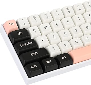 Taeeiancd Keycaps 60 Percent 163 Keys Double Shot PBT Custom Gaming Keycaps CSA Profile for ANSI US Layout 60% 65% 95% Mechanical Keyboard