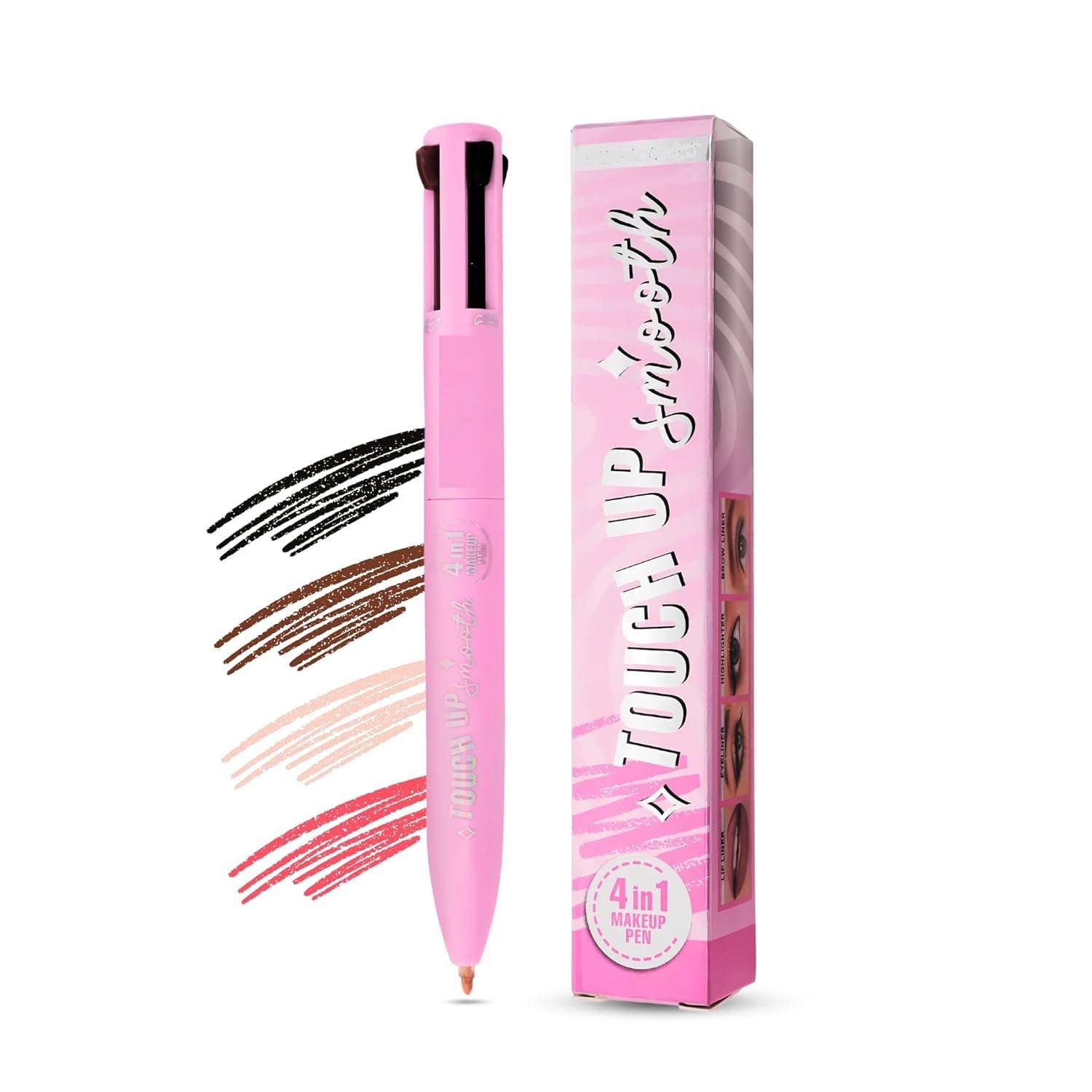 Rsentera 4-in-1 Makeup Pen, Waterproof Eyeliner, Lip Liner, Brow Liner and Highlighter, Pink-image-6