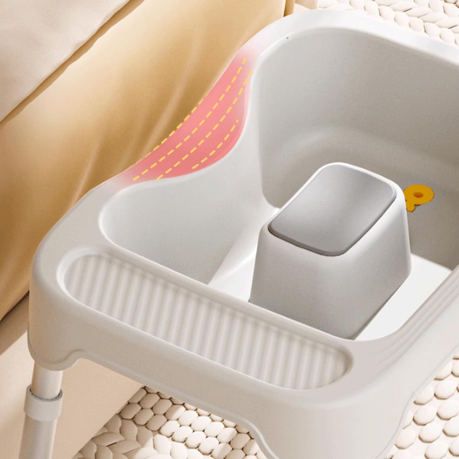 esmen Lavabo para Lavado de Cabello, Cuenco portátil para champú con Manguera de Drenaje, Lavabo para Lavado de Cabello Ajustable en Altura para Embarazadas y Ancianos postrados en Cama