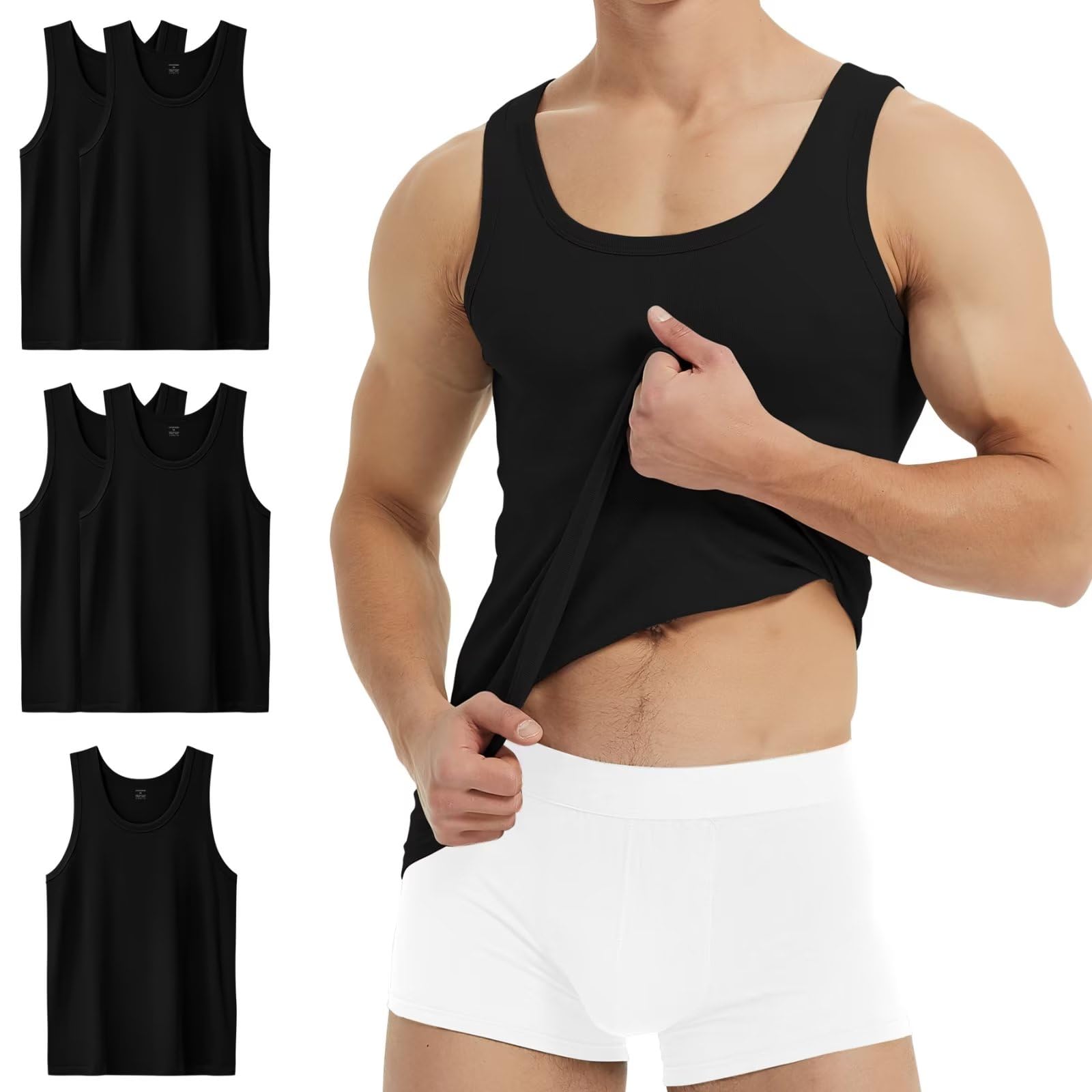 YouShow Canottiera Uomo Pacco da 3/5 100% Cotone Canotta Palestra Colori Multipli e Taglie