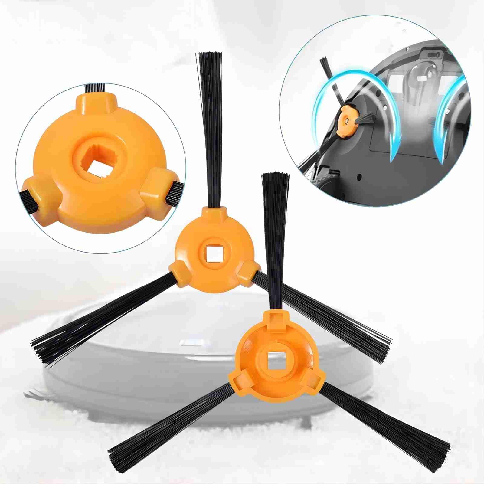 KEEPOW Kit Accessori Ricambio per Cecotec Conga Excellence 990, Ecovacs Deebot N79 N79S, 8 Spazzole Laterali + 1 Spazzola Centrale + 6 HEPA Filtri + 1 Prefiltro + 1 Spazzola