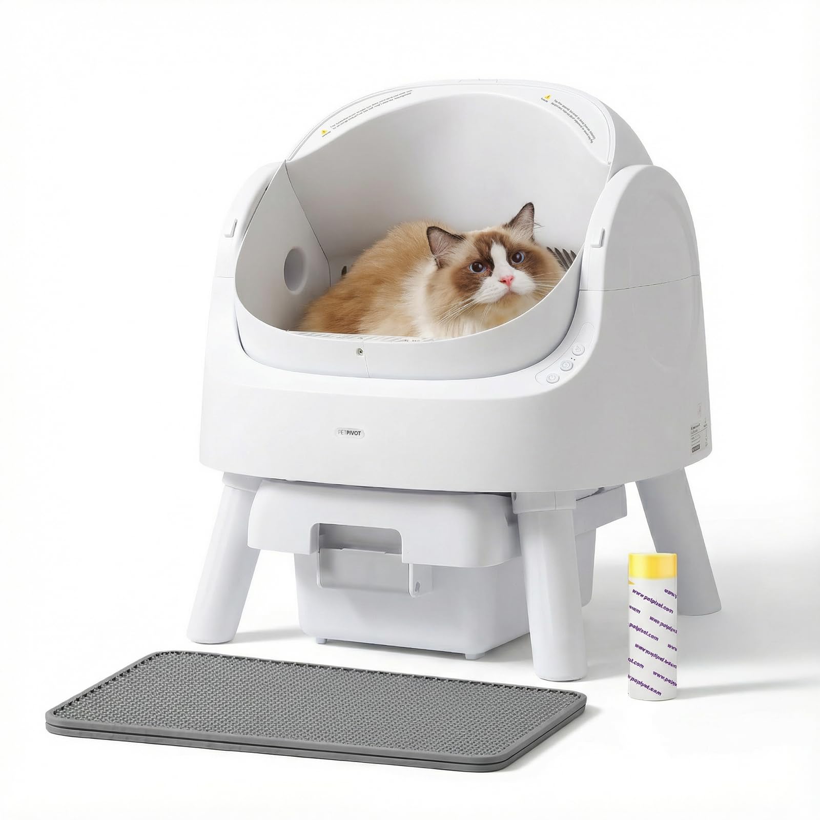 Amazon | PetPivot 自動猫トイレ｜9.3L大容量・32dB静音設計｜オープン