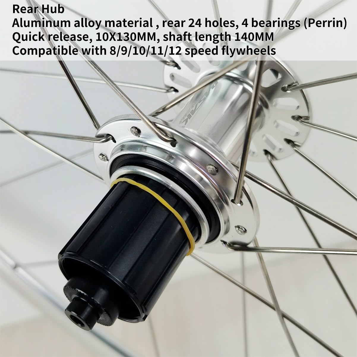 Ruedas 700C para Bicicleta De Carretera Llantas De Aleación De Aluminio Ruedas Delanteras Ruedas Traseras C/V Freno Cierre Rápido 20/24H Bujes para Cassette 8/9/10/11/12 Velocidades