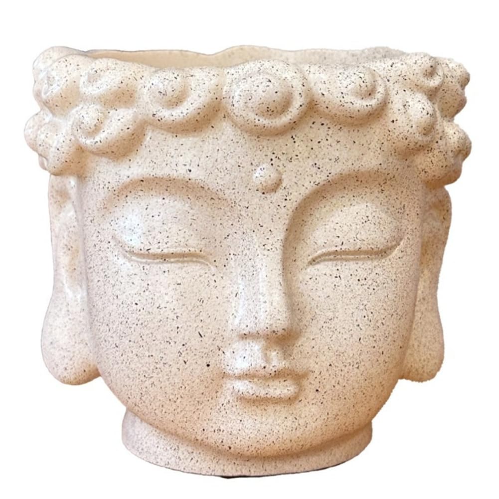 Jnchdghwa Home Decor Buddha Statue Pen Holder-Storage Ornament for Desktop Desk Beige
