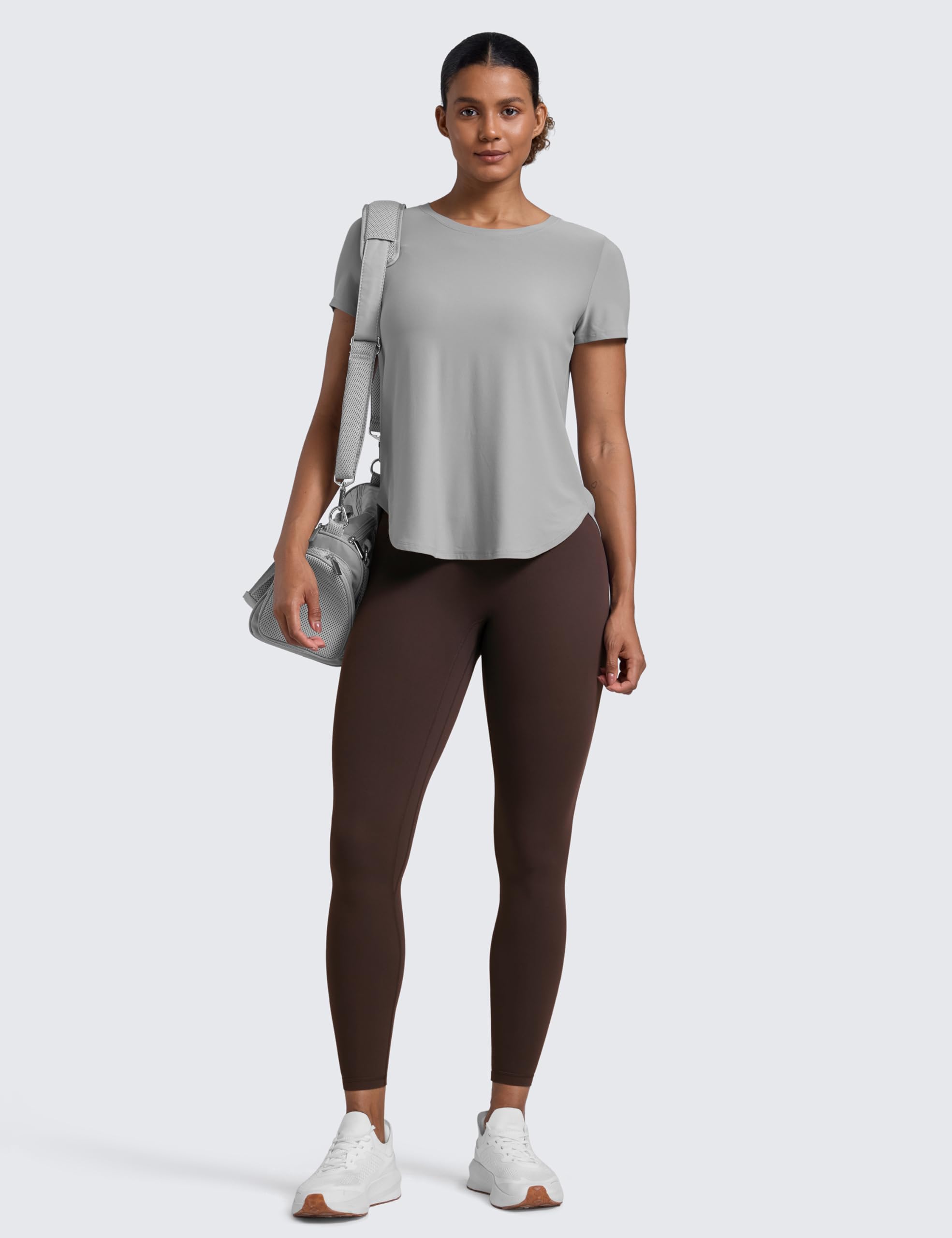 CRZ YOGA Donna Butterlift Yoga Leggings Sollevamento del Sedere 64cm - Nessuna Cucitura Frontale A Vita Alta