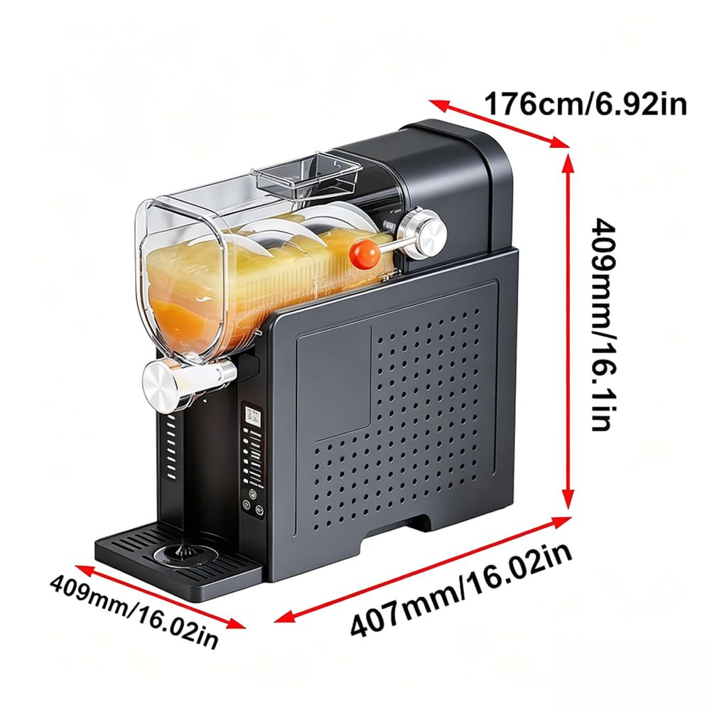 Macchina per granite domestica da 1,6 litri, senza bisogno di ghiaccio, con 6 programmi, display a LED, visualizzazione della temperatura in tempo reale, pulizia automatica e raffreddamento rapid