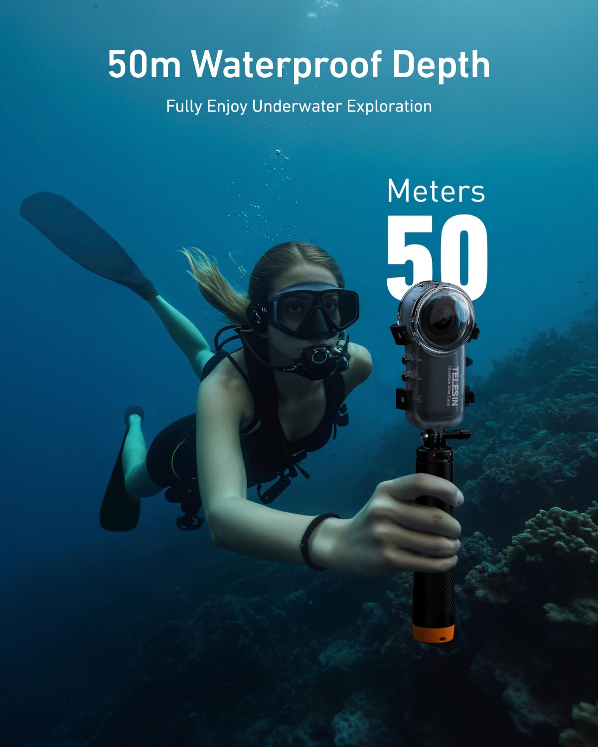 Invisible Dive Case For Insta360 X4, FotStdio Insta 360 X4