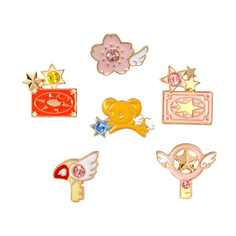 Cardcaptor Sakura Pins (6 Piece Set) - Cardcaptor Sakura Charms