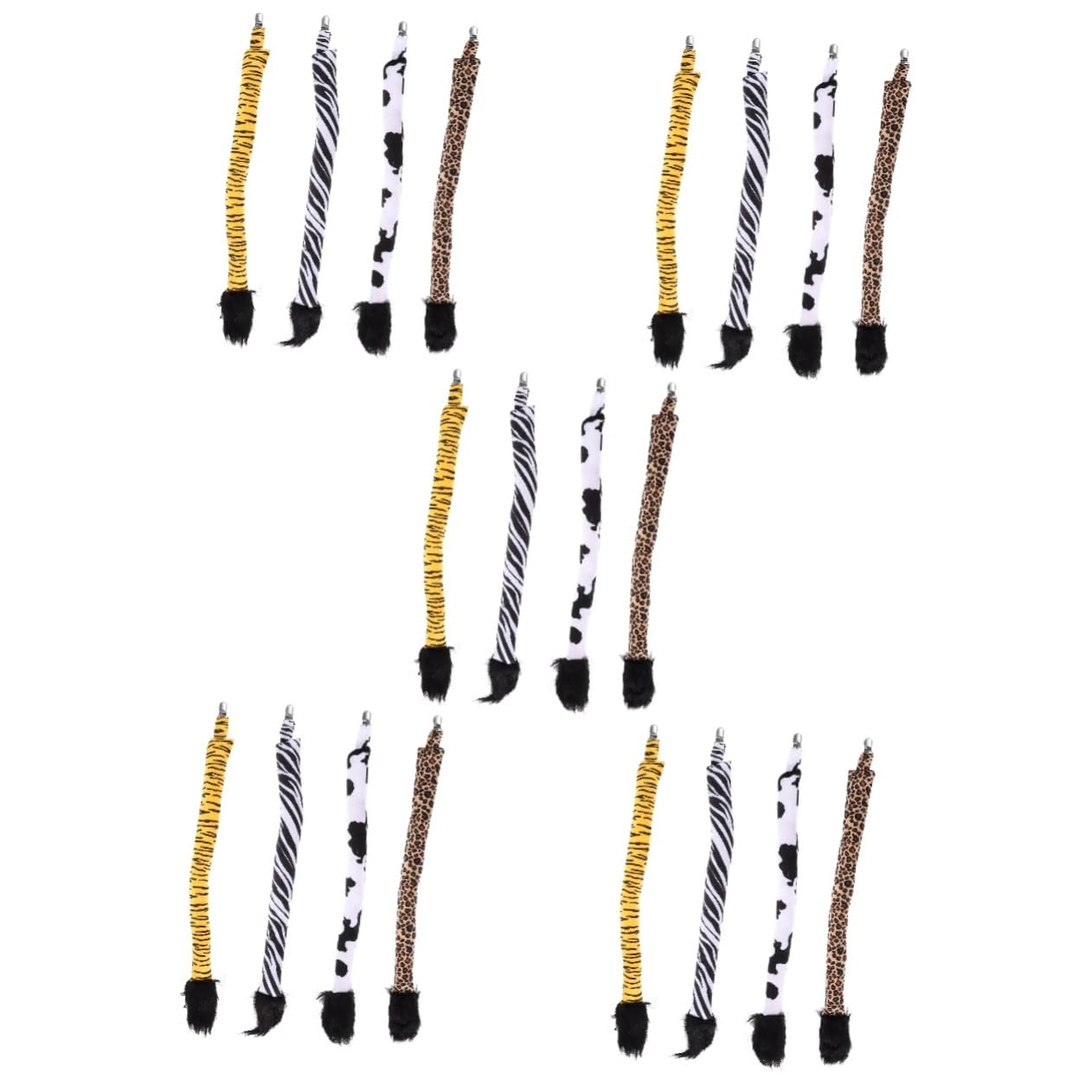 BESTYASH Coda Di Animale Di Peluche Maschera Pelosa Coda Di Pelliccia Sintetica Costume Da Animale Dello Zoo Accessori Cosplay Costume Da Zebra Orecchie Di Mucca Costume Peloso Coda Di
