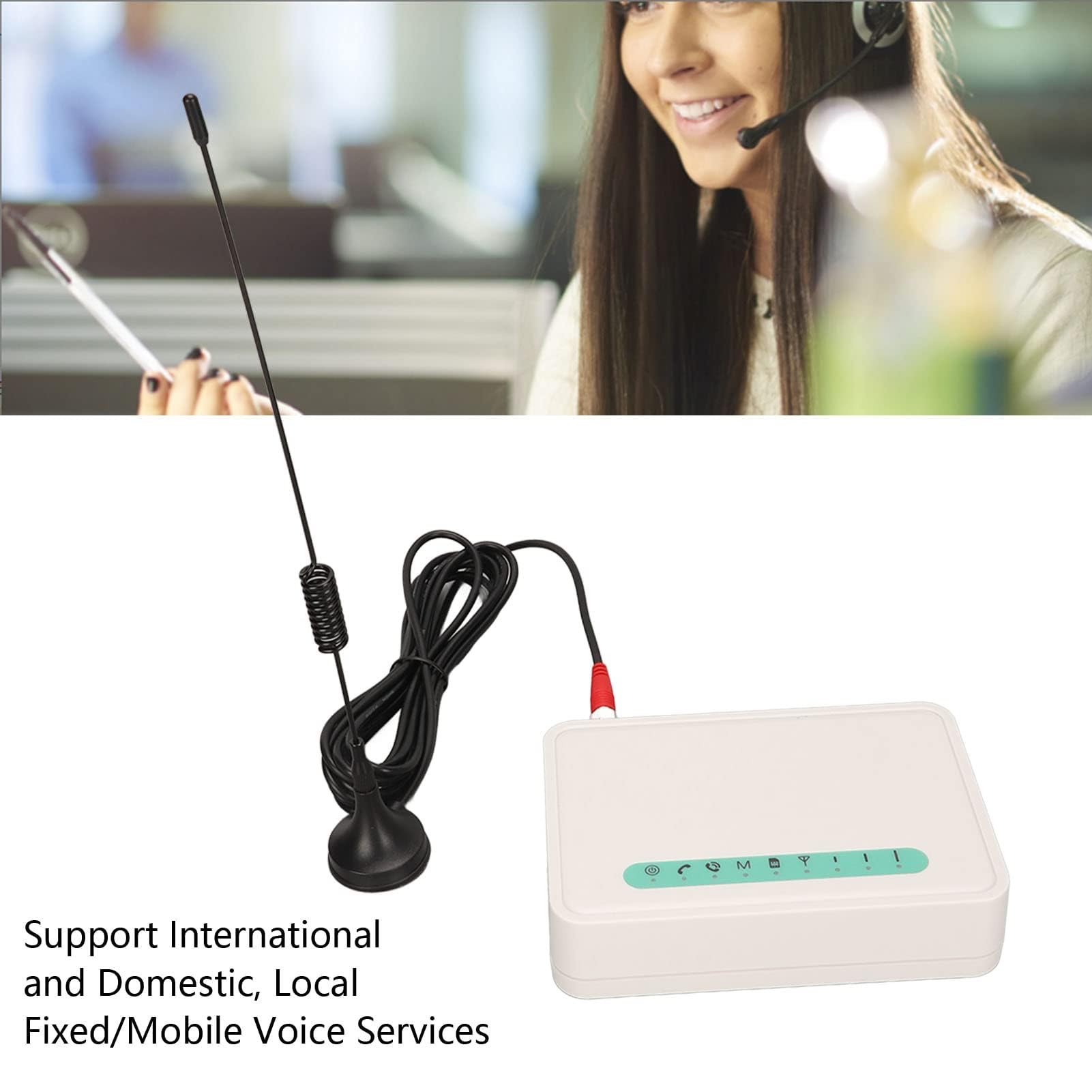 Chiamante GSM da Tavolo, Terminale Wireless Fisso DTMF RJ11 Quad Band 3G 4G LTE per Ufficio (Spina UE)