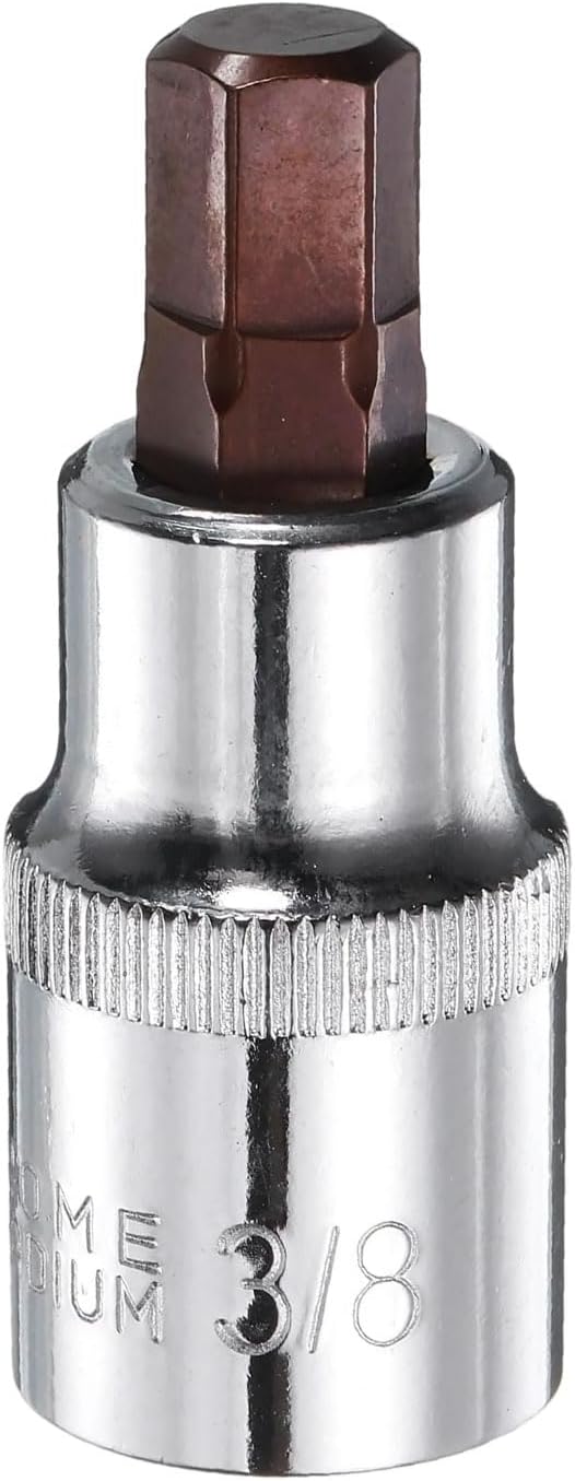 HARFINGTON 3/8" Hex Bit Socket 1/2" Square Drive SAE Extension Impact Bit Power Nut Driver Set S2 & CR-V Steel Socket Ratchet Wrench Bits