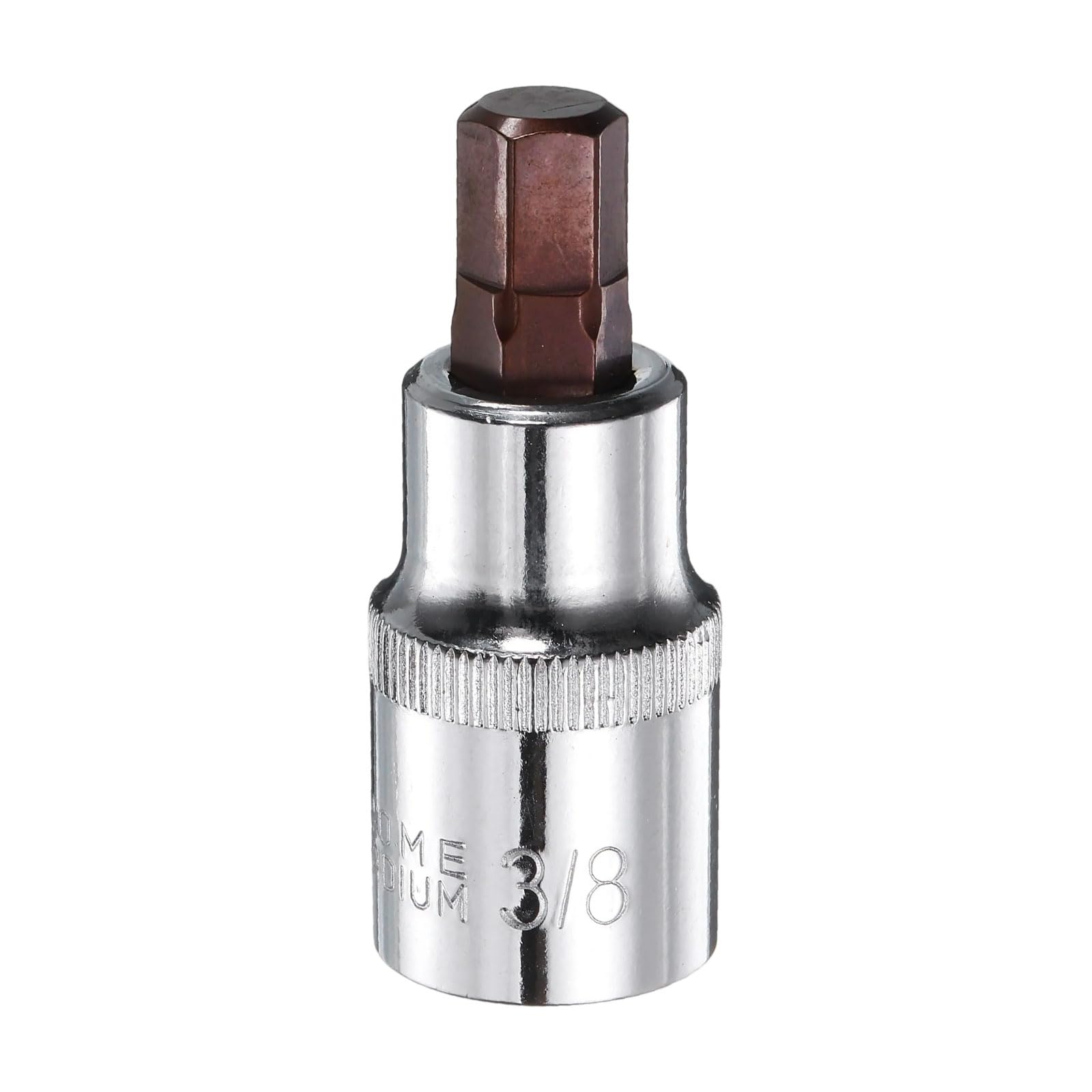 sourcing map 3/8" Hex Bit Socket 1/2" Square Drive SAE Extension Impact Bit Power Nut Driver Set S2 & CR-V Steel Socket Ratchet Wrench Bits