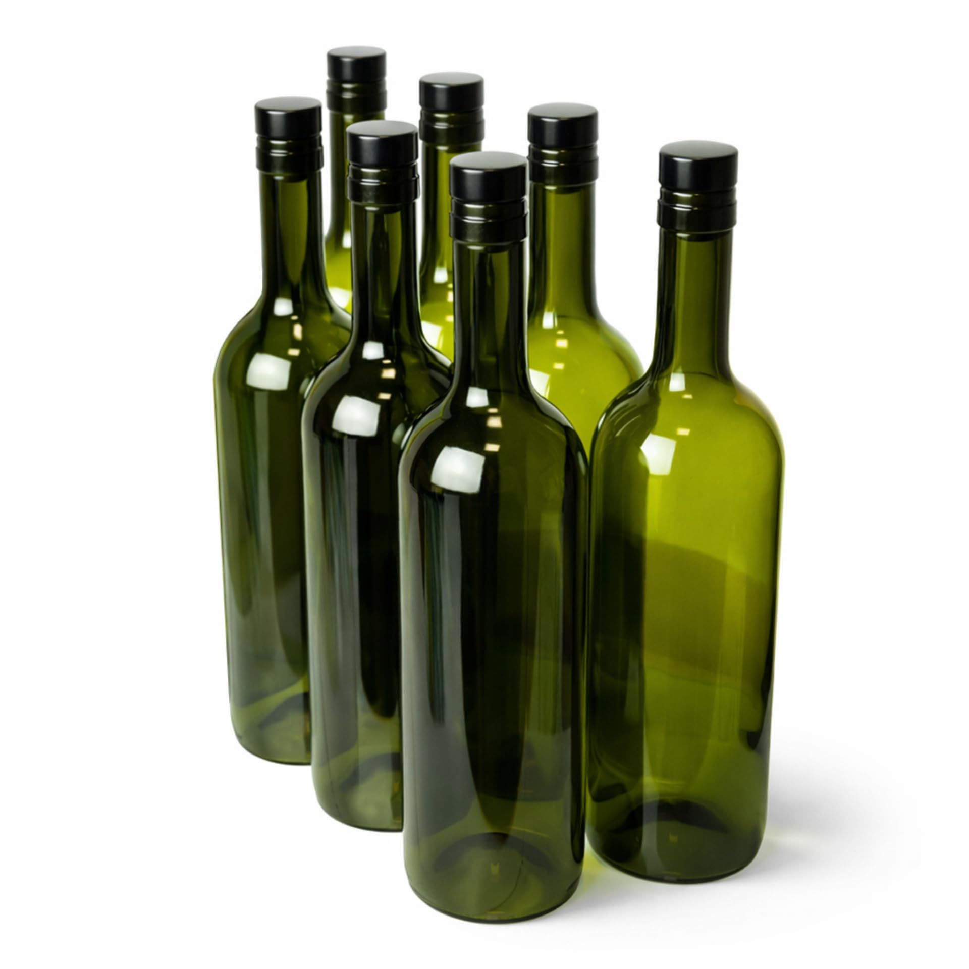 mikken 6 botellas de cristal de 750 ml con corcho verde botella de aceite 0,75 L incluye etiquetas — view 4