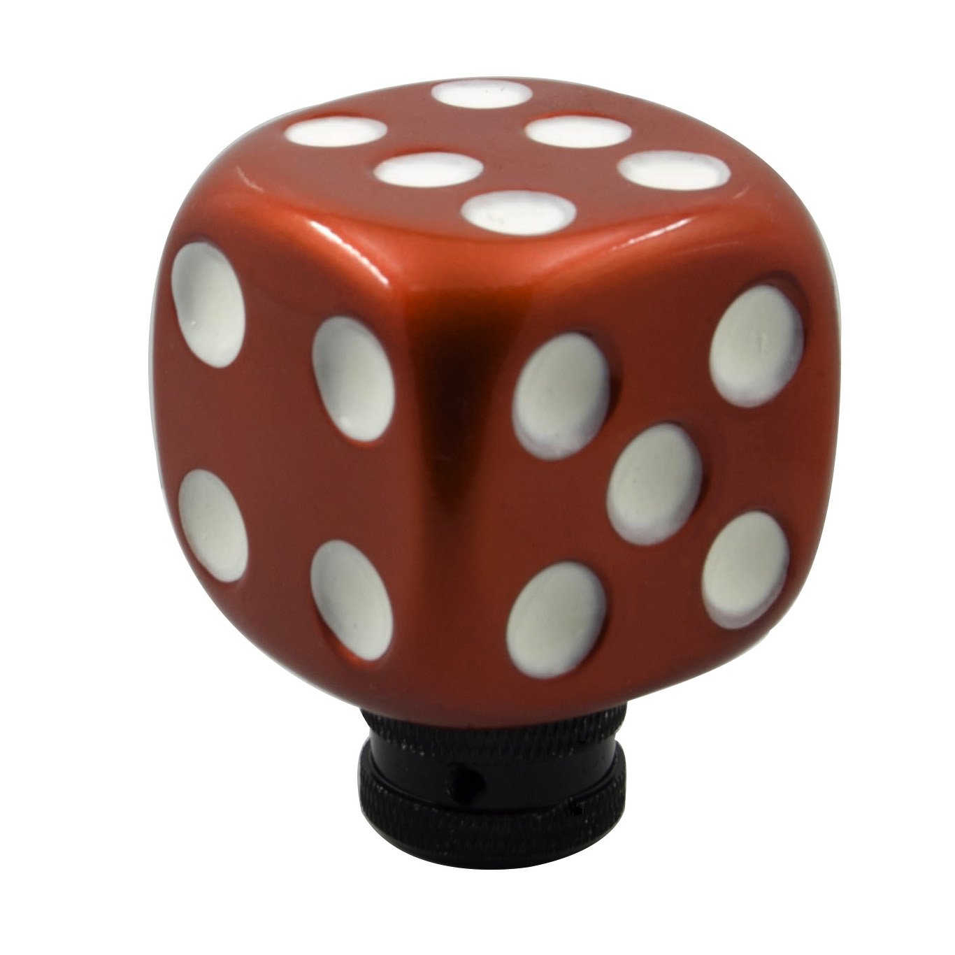 Funny Stick Shift Knob Dice Steering Wheel Knob Gear Shifter with 3 Adapter Fit Car Truck SUV - Orange