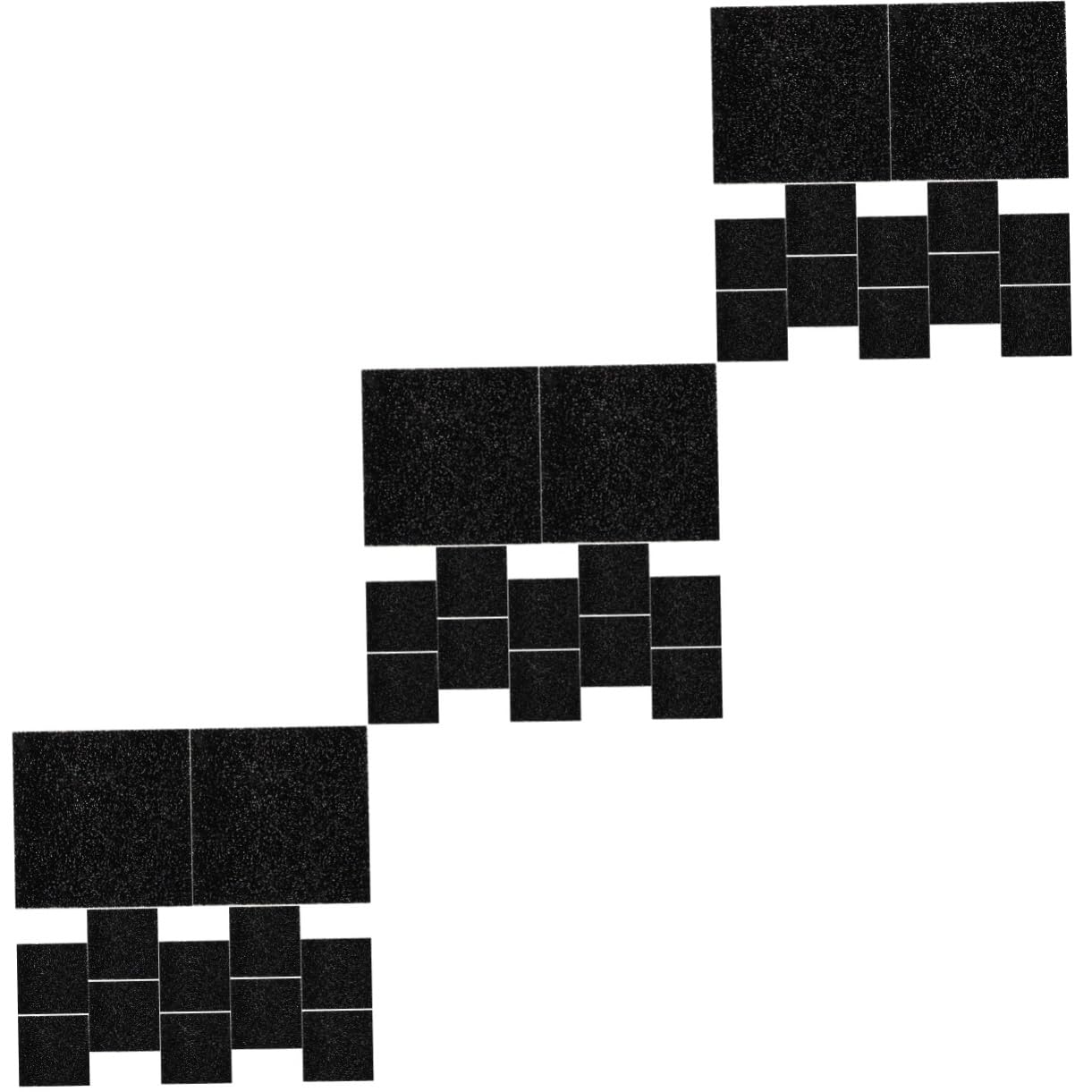 PRETYZOOM 36 STK Kohle-Ersatzfilter wasserreiniger hauswasserfilter fischpfannen Filter für Küchenabfälle Aktivkohlefilter Kompostfilter für die Küche Filter-Ersatzwatte Schwamm Black