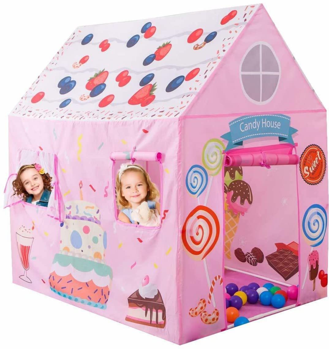 Solander Jumbo Size Extremely Light Weight, Water Proof Kids Outdoor Play Tent House For 10 Year Old Girls And Boys(Candy House), Pink, Tent House Theme (B0BZCXR4GP) Amazon Price History, Amazon Price Tracker