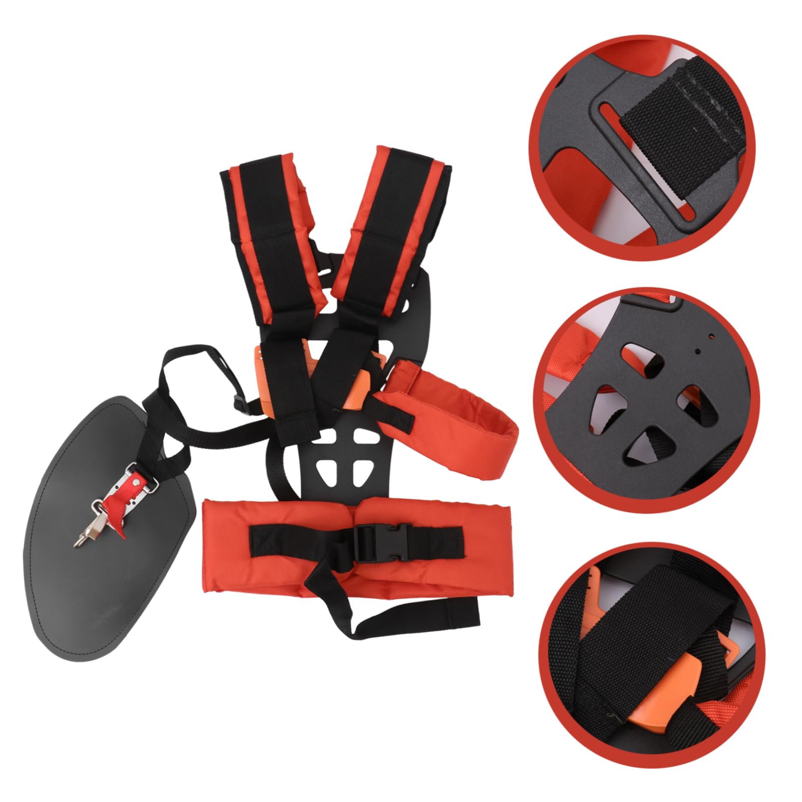 Yardwe Arnés Desbrozadora Acolchado Para Cortacésped Cinturón De Espalda w Para Trimmer y Podadora Accesorio Ergonómico De Jardinería