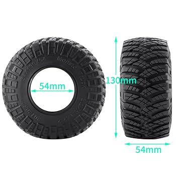 クローラー　2.2 タイヤ　ホイール 2.2インチホイールセット,4個,135mm,120mm,ミニラバータイヤ,RC