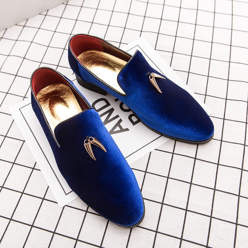 Men's Luxury Penny Loafer Slip-On Velvet Shoes Party Dancing Shoes Suede Wedding Shoes Smoking Slipper Plus Size 38-462