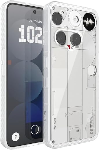 TUDIA Lucion Clear Fit Designed for Nothing Phone 3 Case 2025, Shockproof Matte TPU Bumper Anti-Yellowing Transparent Hard Back Slim Grip Protective Cases Cover Frosted Clear