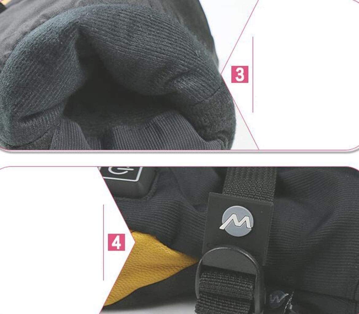 CHEWYNP Guantes calefactables Guantes calefactores Guantes calefactores para Carga de esquí, Guantes con termostato de Tres velocidades, Guantes cálidos para montañismo, Se Pueden Usar par