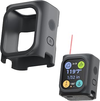 HOZO M-Cube Laser Measuring Tool with Silicone Pro Protective Case, Dustproof and Waterproof, Includes 2 Screen Protectors for Comprehensive Protection and Enhanced Durability