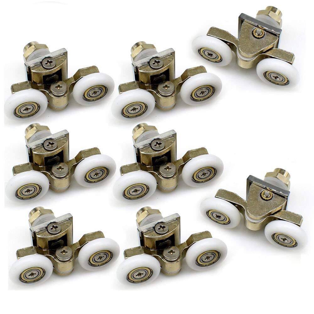 YuanQian - Set di 8 rotelle per porta della doccia, 23 mm