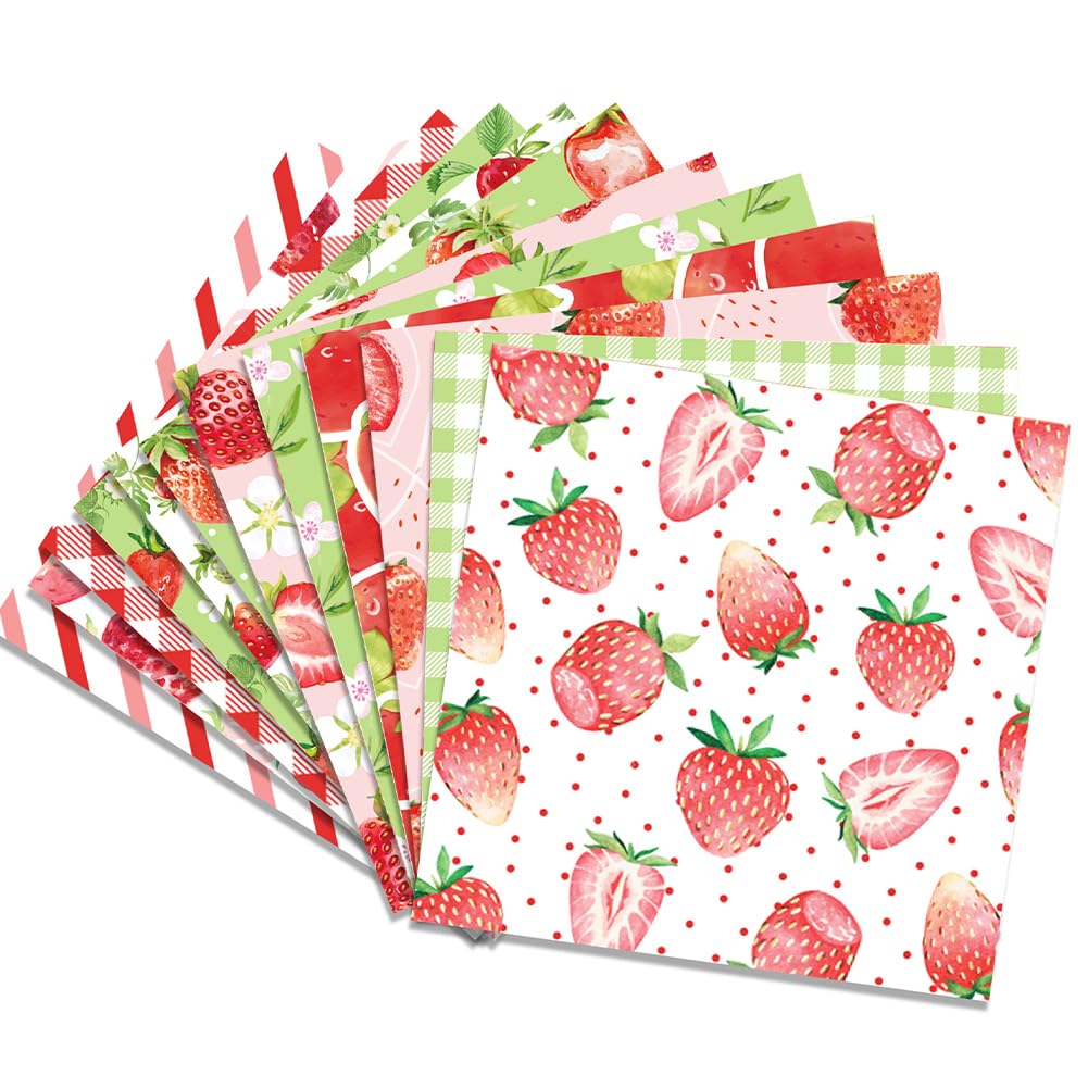 Amazon.com: GORGECRAFT 24 Sheets 12 Styles Strawberry