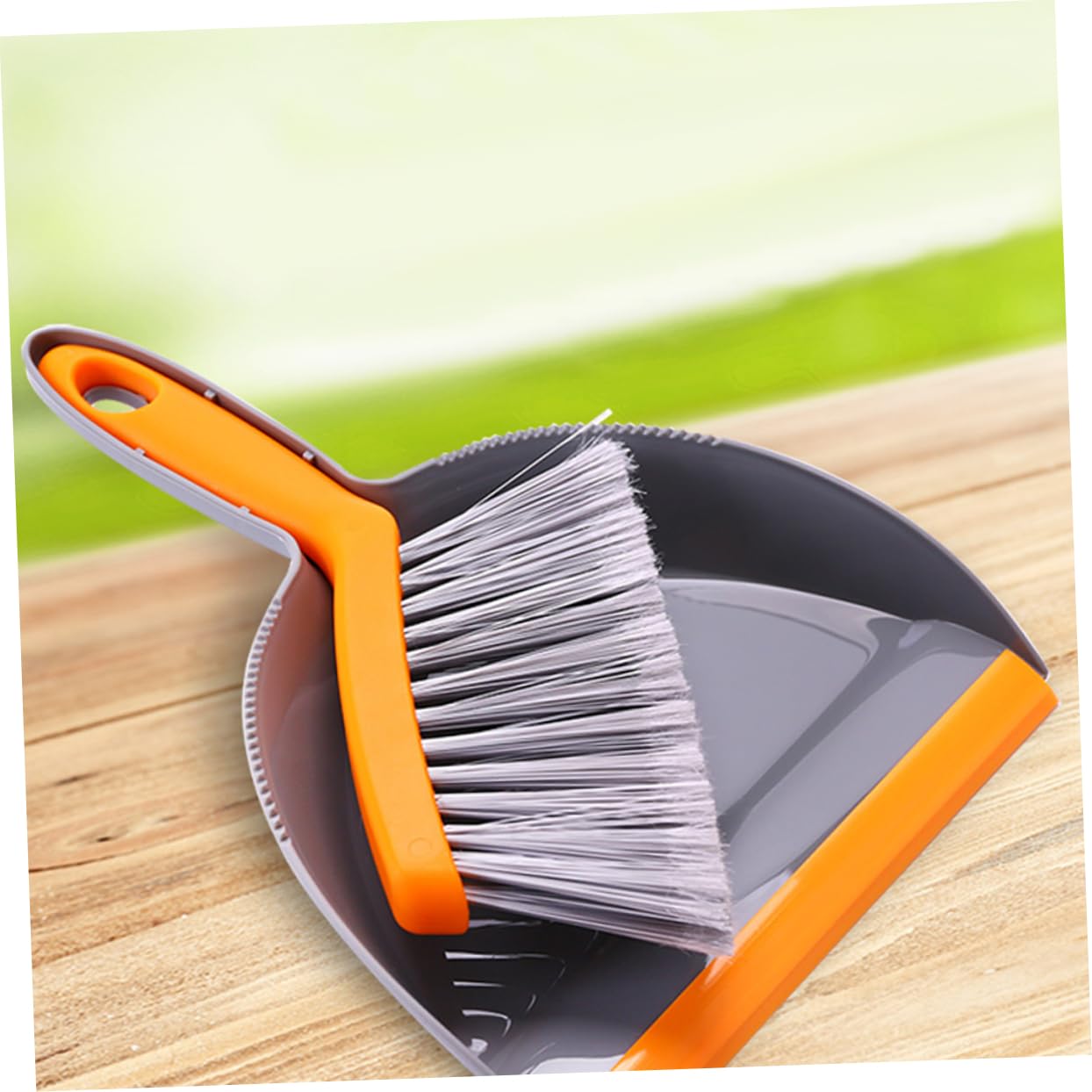 GOOHOCHY Mini Broom and Dustpan Desktop Cleaner Cleaning Blow Dryer Comb Attachment Countertop Broom Dustpan Keyboard Dustpan Brush Keyboard Cleaner Brush Keyboard Brush Cleaner Orange
