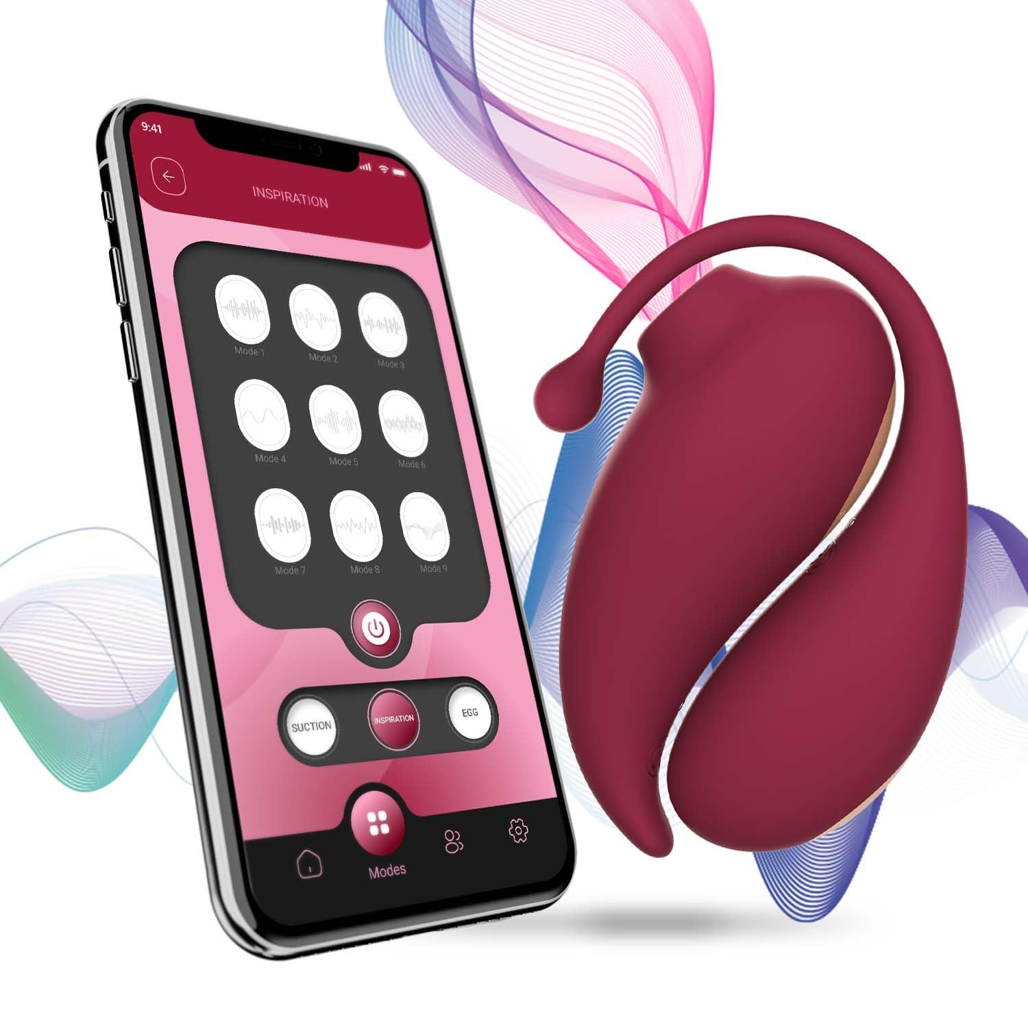 Adrien Lastic Inspiration 2-in-1 Succión Clitoral + Huevo Vibrador - Control App, IPX7, Dual Motor