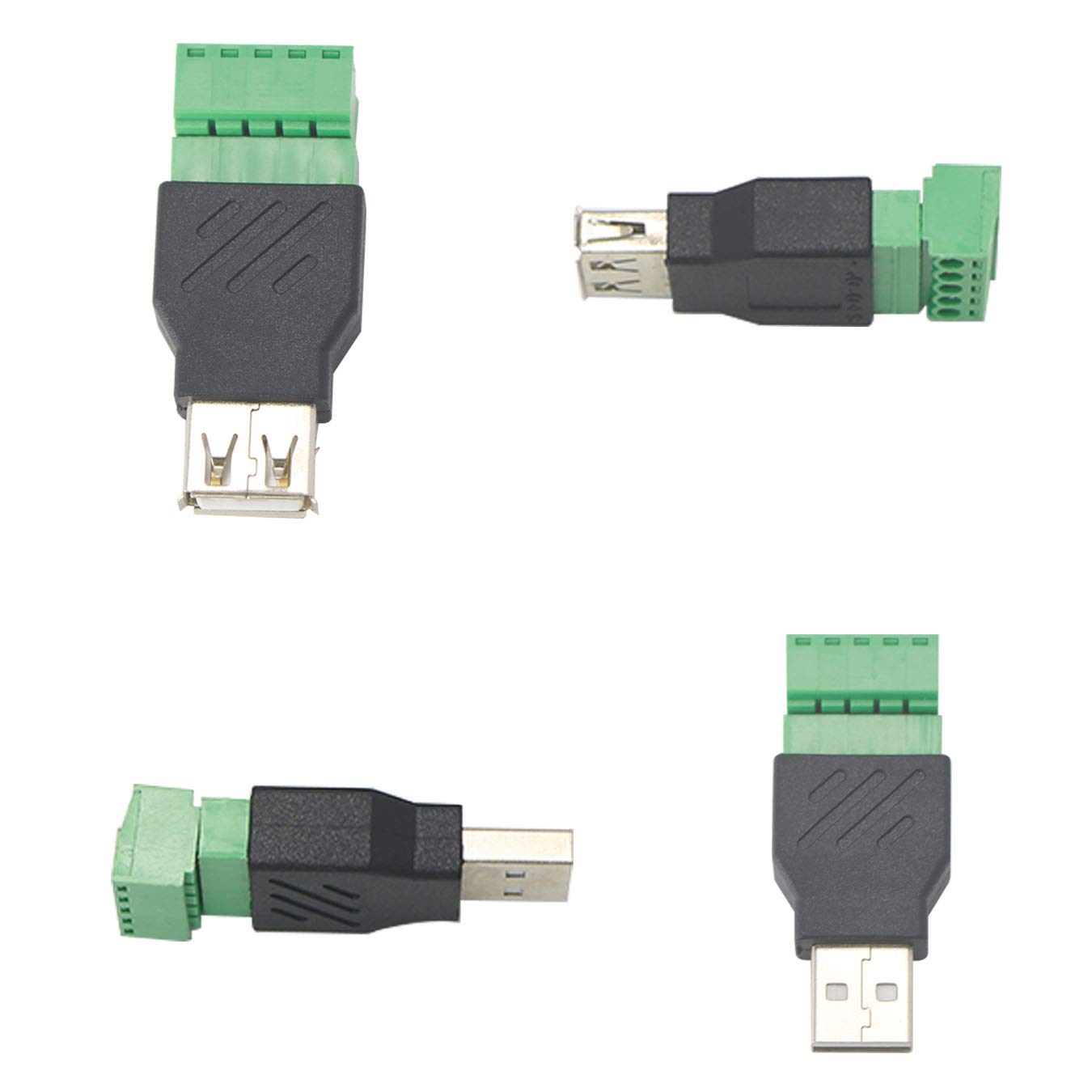 Usb Repair Kit USB 2.0 Screw Terminal Adapters - 4-Pack Male & Female ...