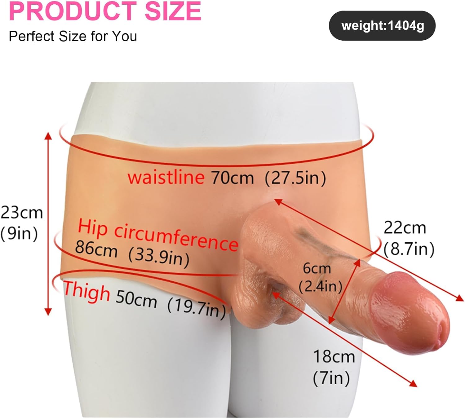 8.7'' Strap On Dick - Solid Dildo Panties, Realistic Wearable Dildo, High Elastic Silicone Strap On Penis, Reusable G-Spot Anal Sex Toy for Lesbian Women Couples