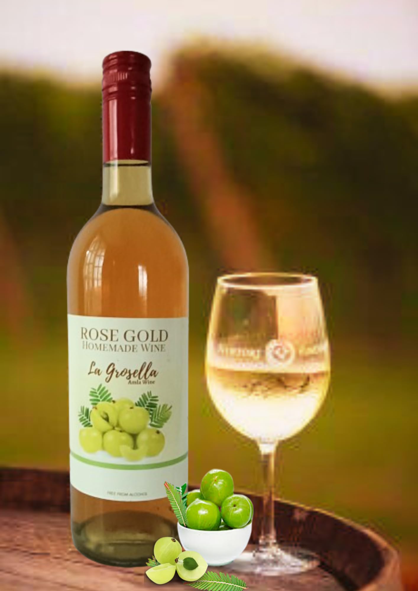 Rose Gold-La Grosella-, Non Alcoholic - Amla (Gooseberry) wine, 750 ml (B0C8D8NCH9) Amazon Price History, Amazon Price Tracker
