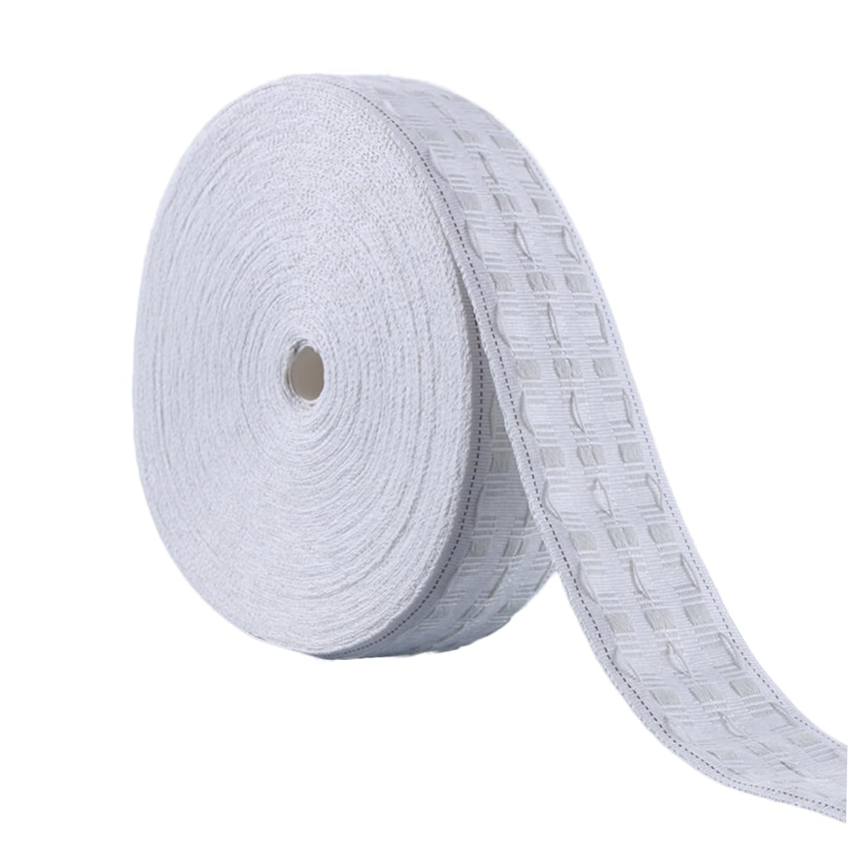 Vaguelly Sangle de Rideau 50M Ruban Plissé Coton Naturel Accessoires de Rideau Décoration Intérieure Rideaux Personnalisés Lavable