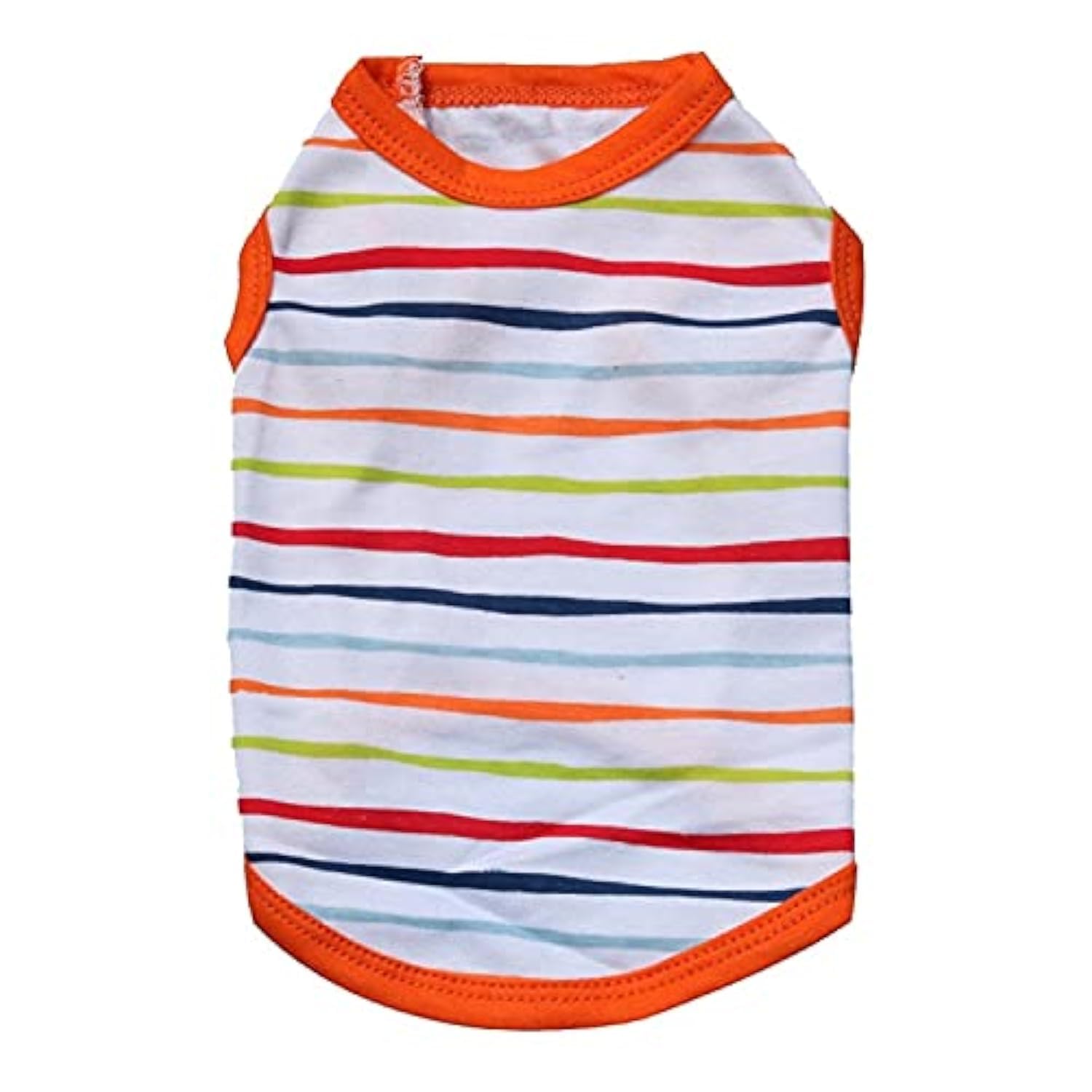 KUTKUT Drooling Stripe Print Shirt for Small Dogs | Breathable Autumn,Spring & Summer Cotton Sleeveless Shirt for ShishTzu, Maltese, Toy Poodle (Size: L, Chest Girth 45cm, Back Length 34cm) (B096G5XJZ8) Amazon Price History, Amazon Price Tracker