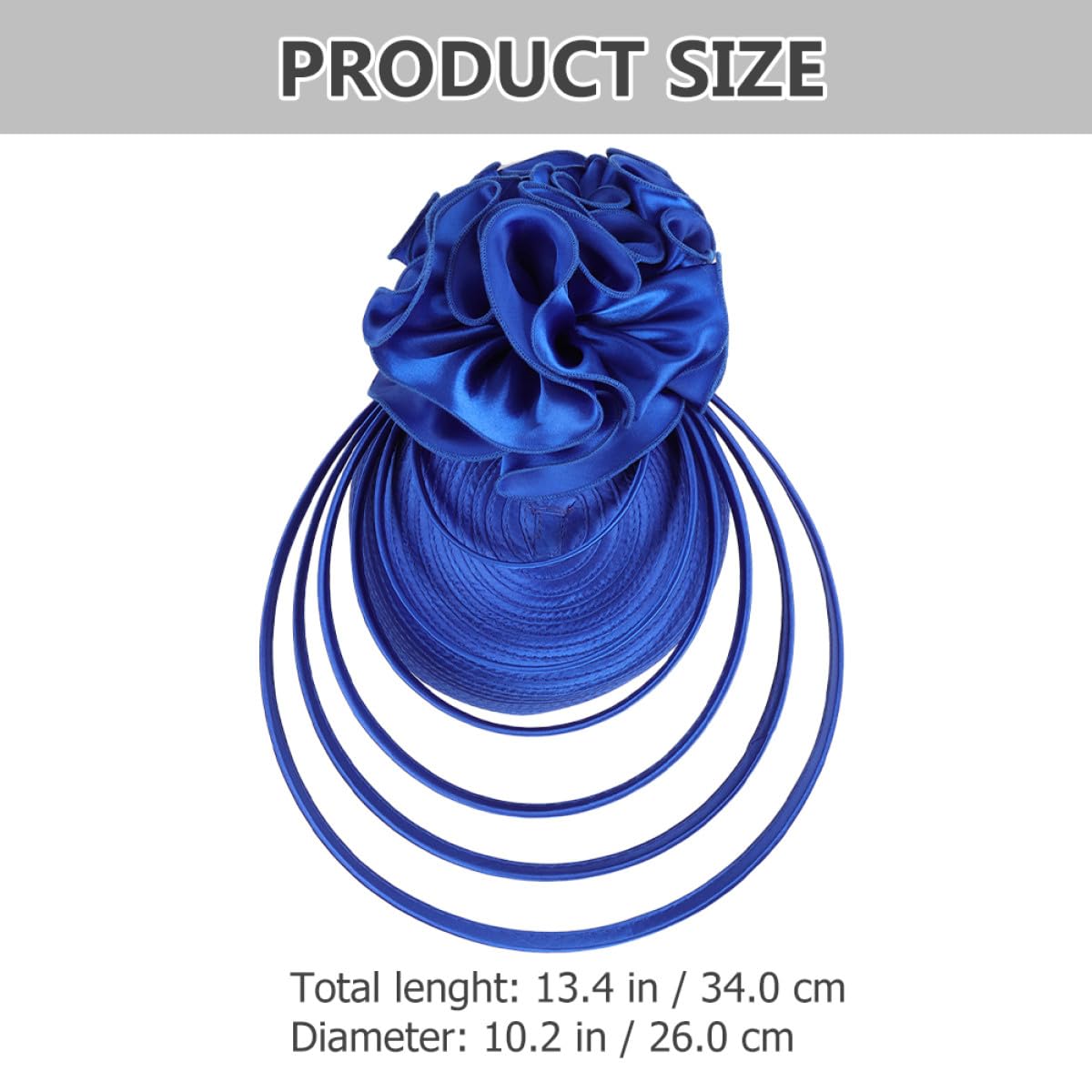 Fascinator Donna Raffinato da Cerimonia Cappello da Sposa Leggero in Poliestere Blu per Banchetti e Party Raffinati Design Sofisticato e Resistente allo Sbiadimento