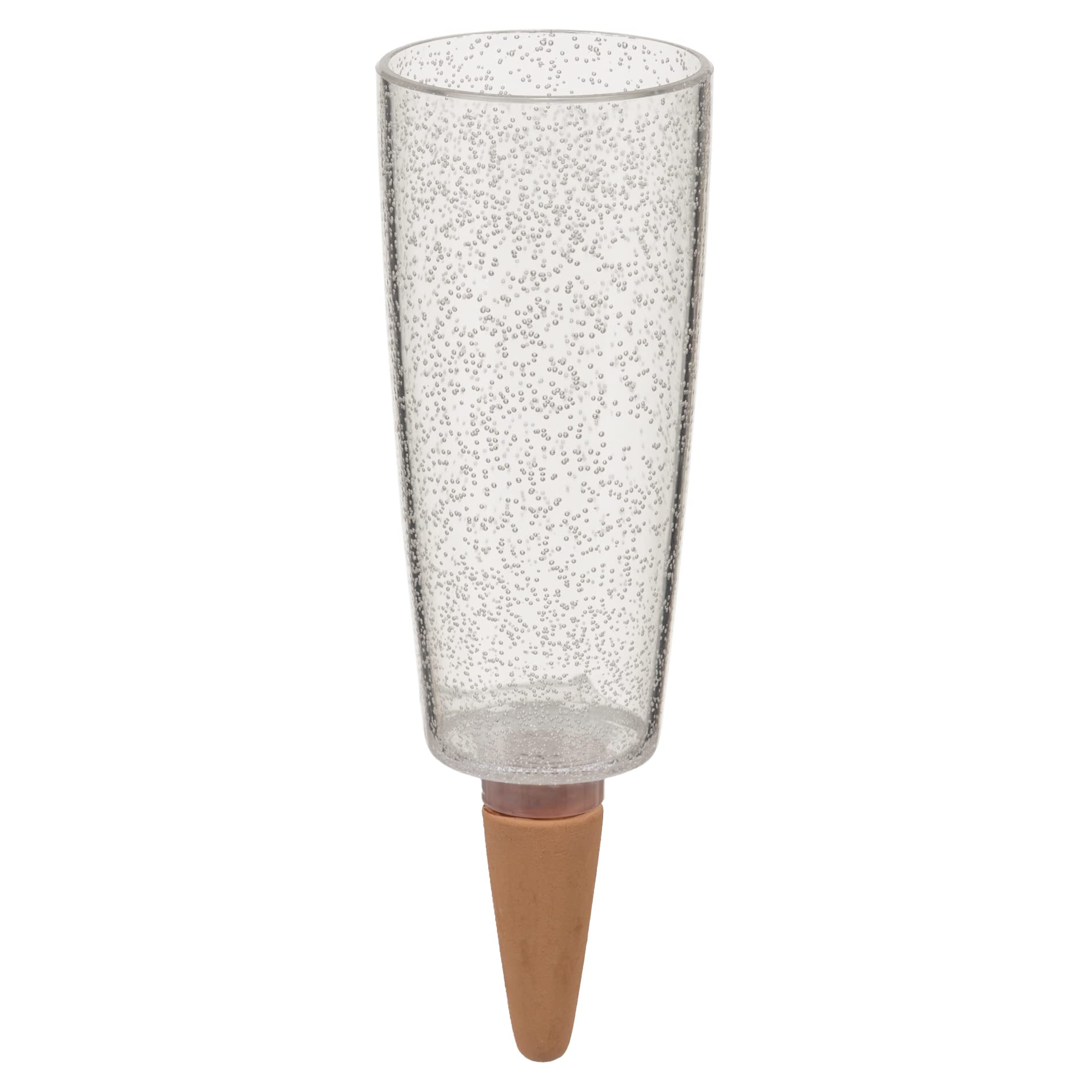 Scheurich Dispensador de Agua Copa XL, 1 x Transparente, cantidad de llenado de 500 ml, Bola de riego pequeña con pie de Arcilla, dispensador de Agua para Plantas y Flores, Tallo de Terracota