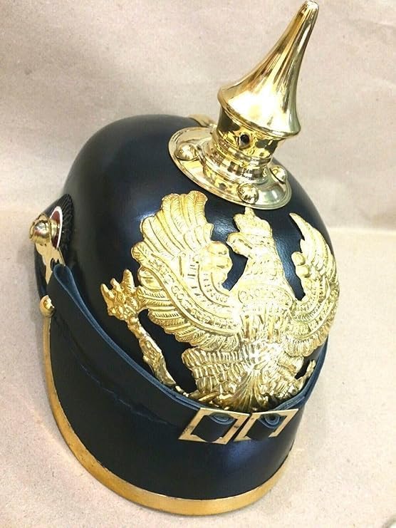 Authentic Imperial Prussian Pickelhaube Leather Helmet