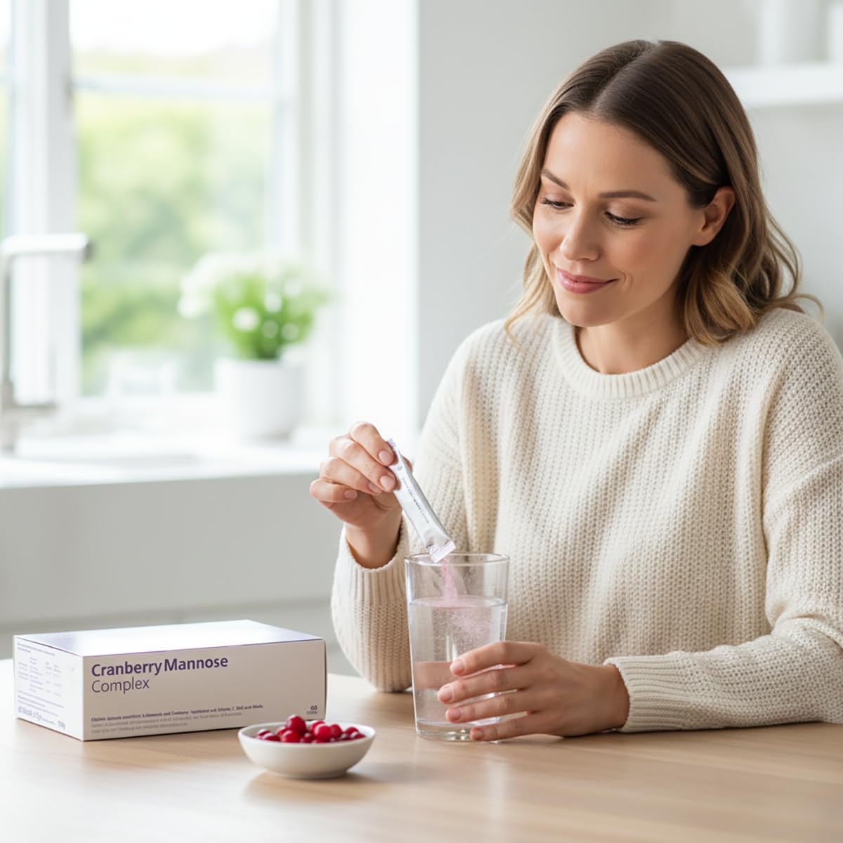Cranberry Mannose Complex – reine D-Mannose, Cranberry, Biotin & Vitamin C | Nahrungsergänzung für die Blasen- & Harnwegsroutine – Biotin trägt zur Erhaltung normaler Schleimhäute bei