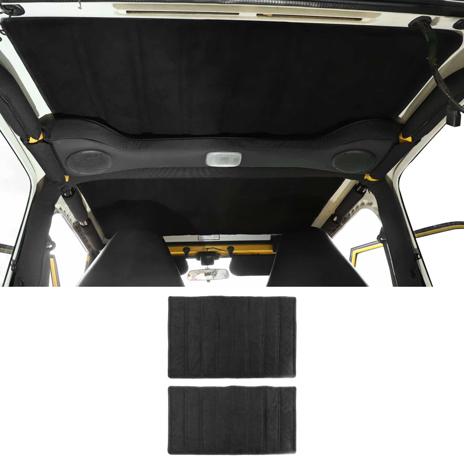 Jimen Compatible with Jeep Wrangler TJ 1997-2006, Hardtop Headliner Roof Panels Insulation Kit