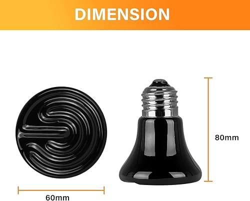 Vista 30 de Simple Deluxe Bombilla de lámpara de calor de reptil 40W ningún calentador de cerámica ligero del cocinero del emisor de calor de la crianza