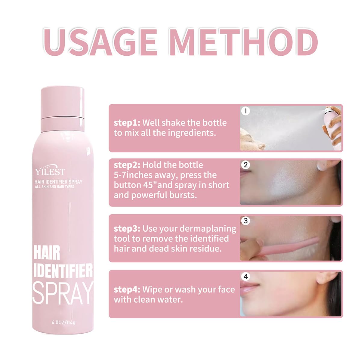 Amazon.co.jp: 脱毛スプレー 顔脱毛 顔剃り用 毛識別スプレー 強力